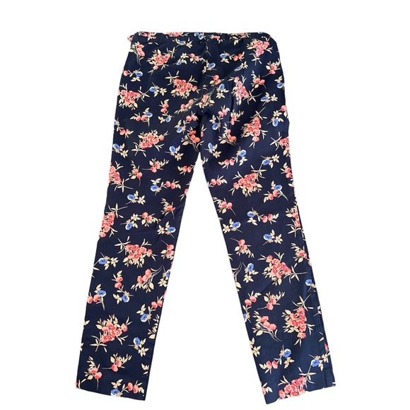 J.Jill Pull On Women’s Size 6 Pants Elastic Waist Stretch Blue Floral Precision - Picture 4 of 8